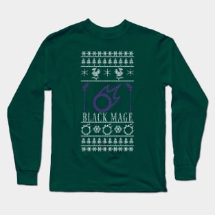 Final Fantasy XIV Black Mage Ugly Christmas Sweater Long Sleeve T-Shirt